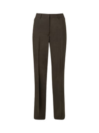 Pantalon droit Meghan en soie - Moss & Lavender