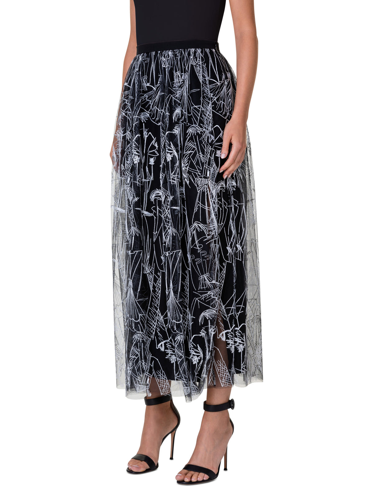 BLACK-WHITE SKIRT