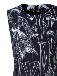 BLACK-ECRU DRESS
