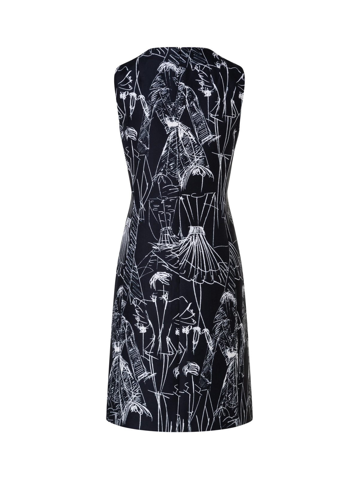 BLACK-ECRU DRESS