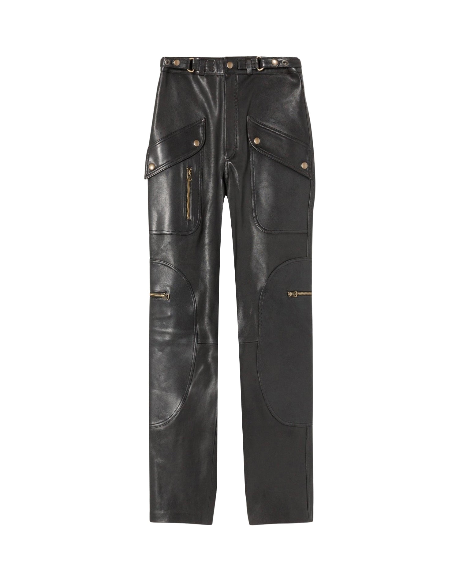 Pantalon effilé en cuir - Black Leather