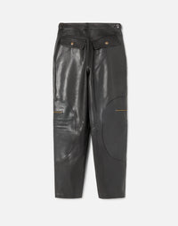 Pantalon effilé en cuir - Black Leather