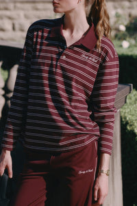 Polo Easy à logo Signature - Bordeaux & Blanc