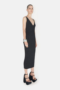 Metallic Rhea Cami Dress - Black