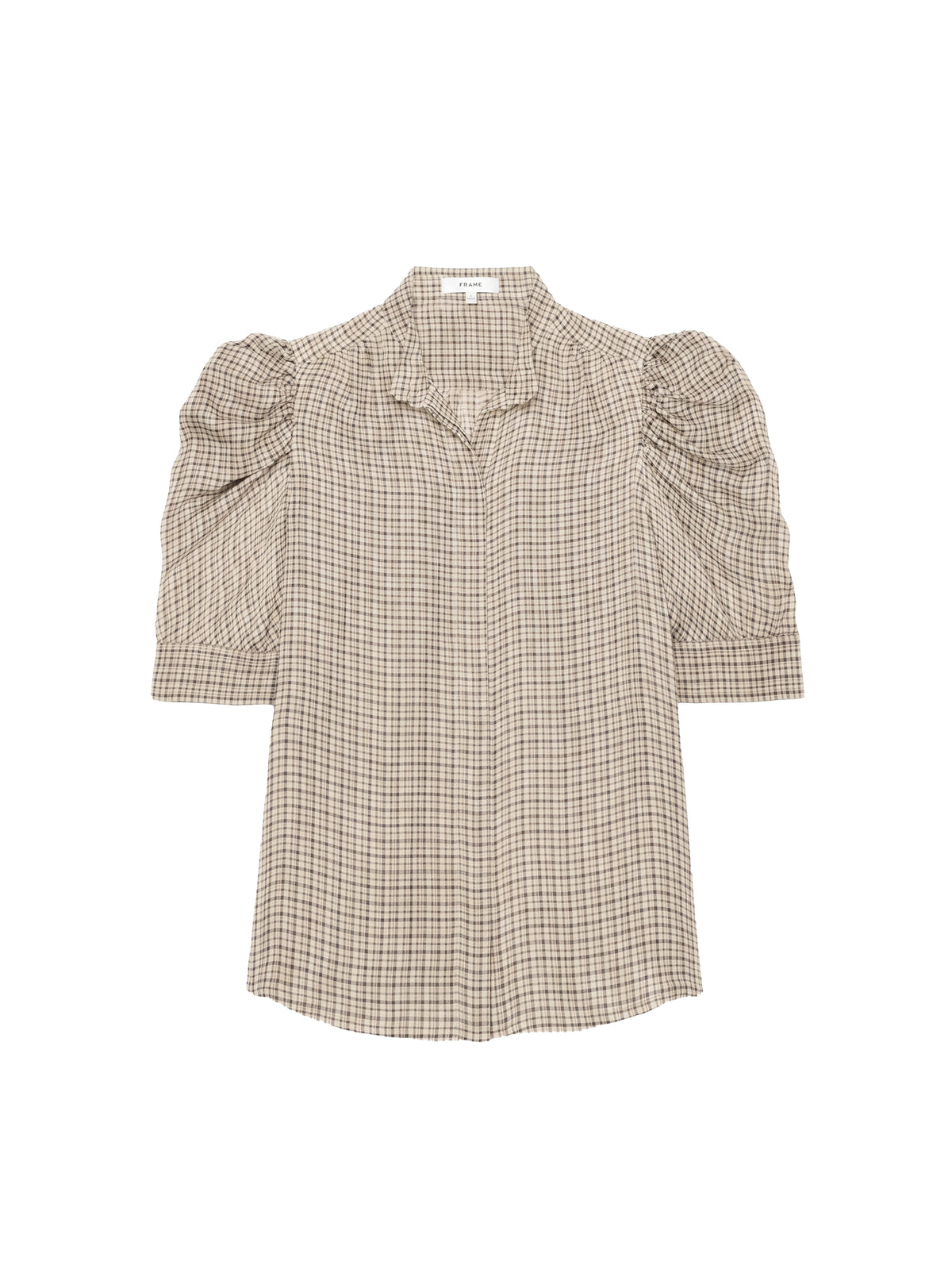 Blouse Gillian à motif pied-de-poule en soie - Houndstooth