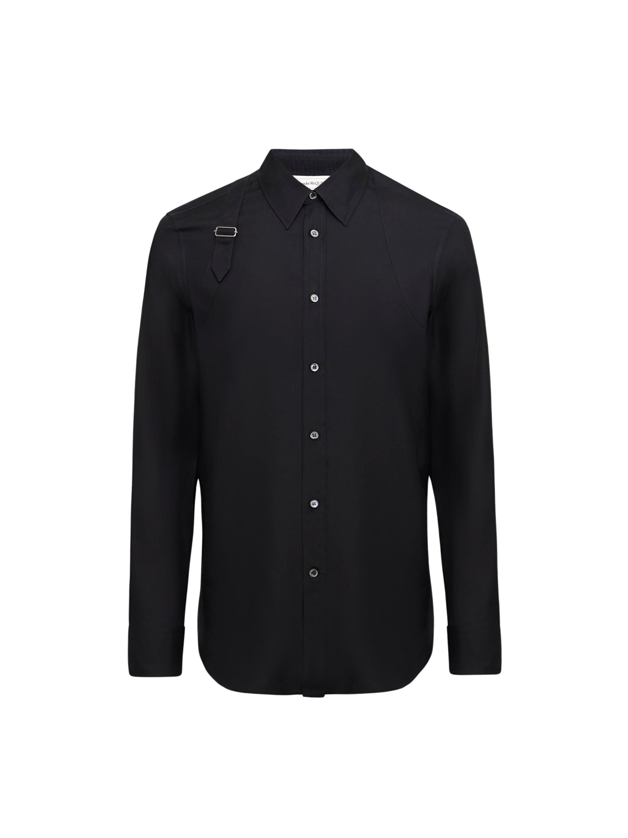 Chemise boutonnée en soie - Black