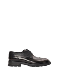 Lace-up leather derbies - Black