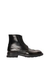Bottines à lacets en cuir - Black