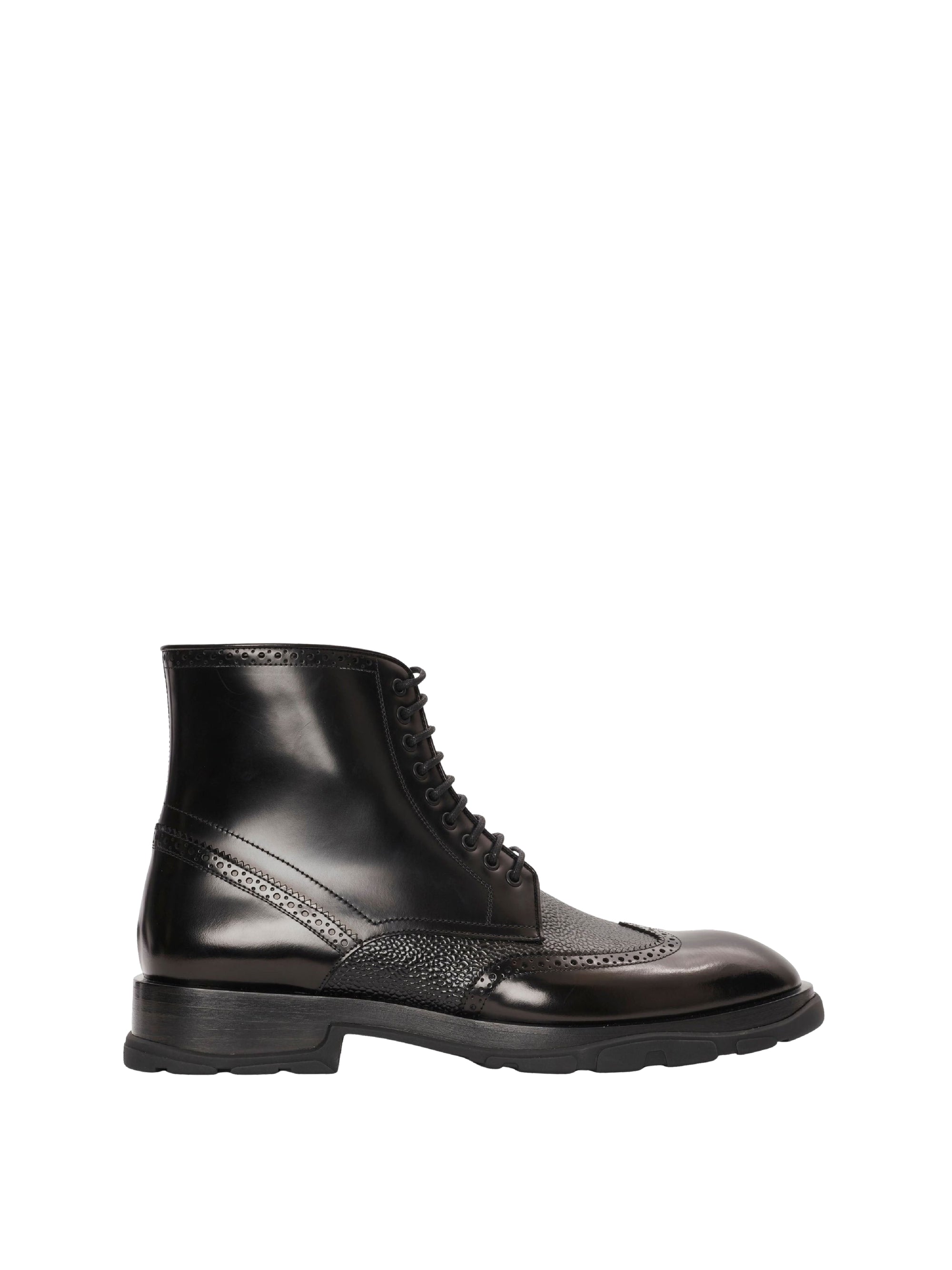Bottines à lacets en cuir - Black