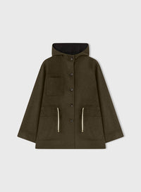 ANTHRACITE AND MUSK ROPE REVERSIBLE PARKA