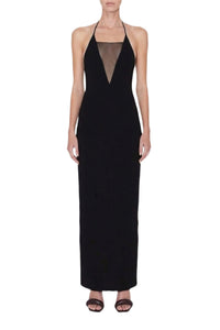 Robe longue Stella à cristaux - Black