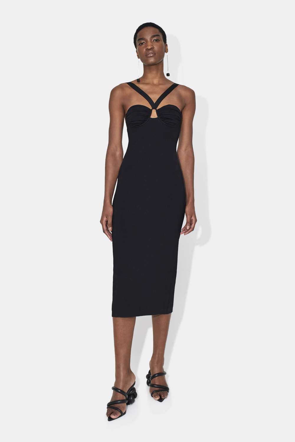 Ruched Venus Dress - Black
