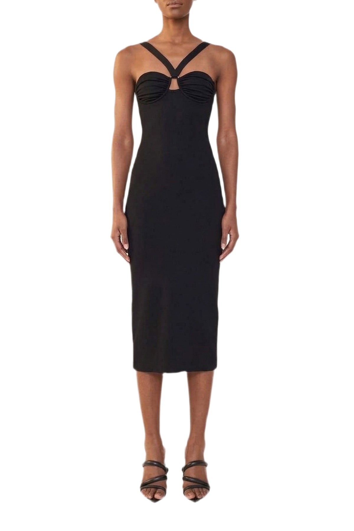 Ruched Venus Dress - Black