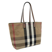 342 qty Sac fourre-tout London en toile - Taupe Brown Check