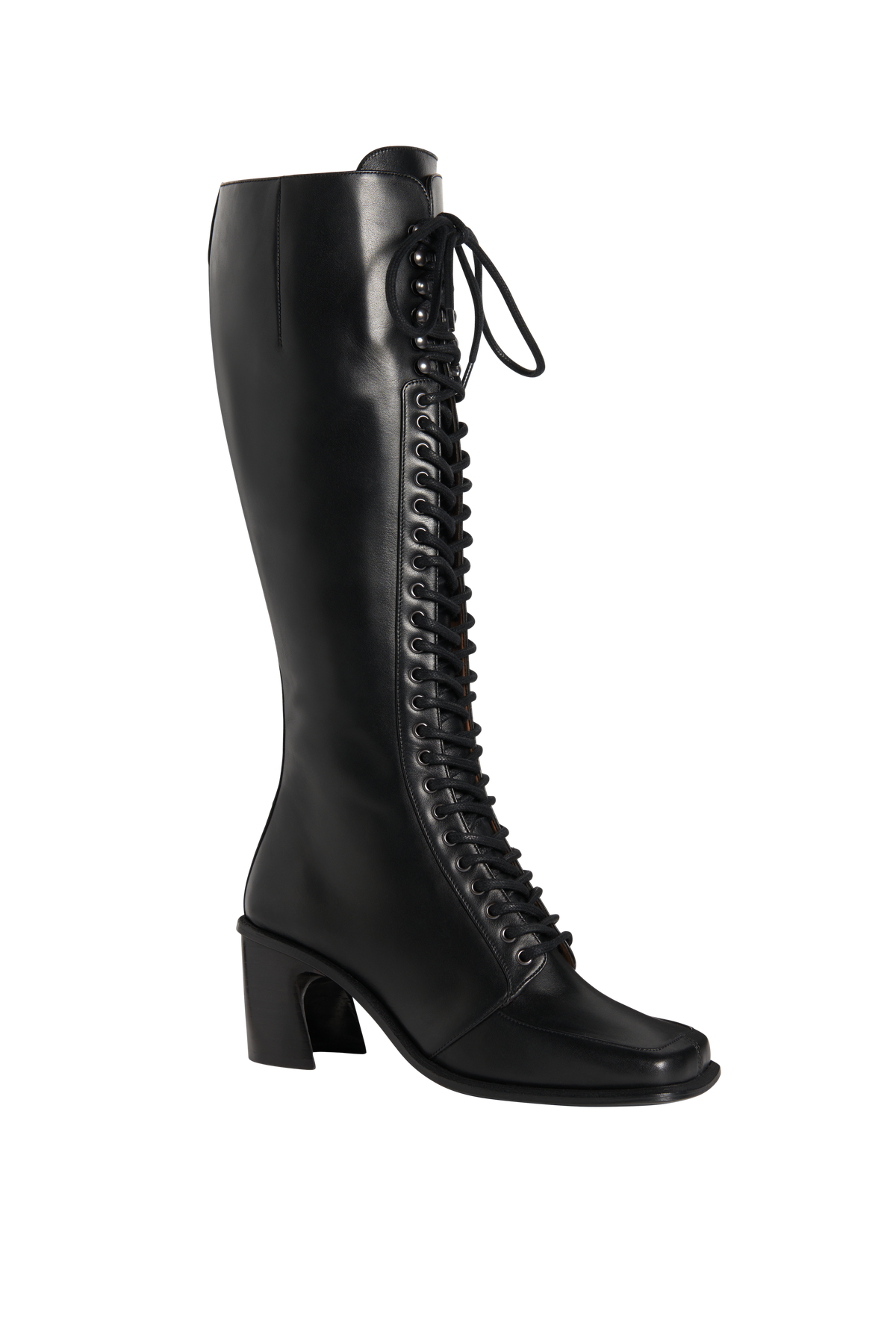 Bottes à lacets en cuir - Black