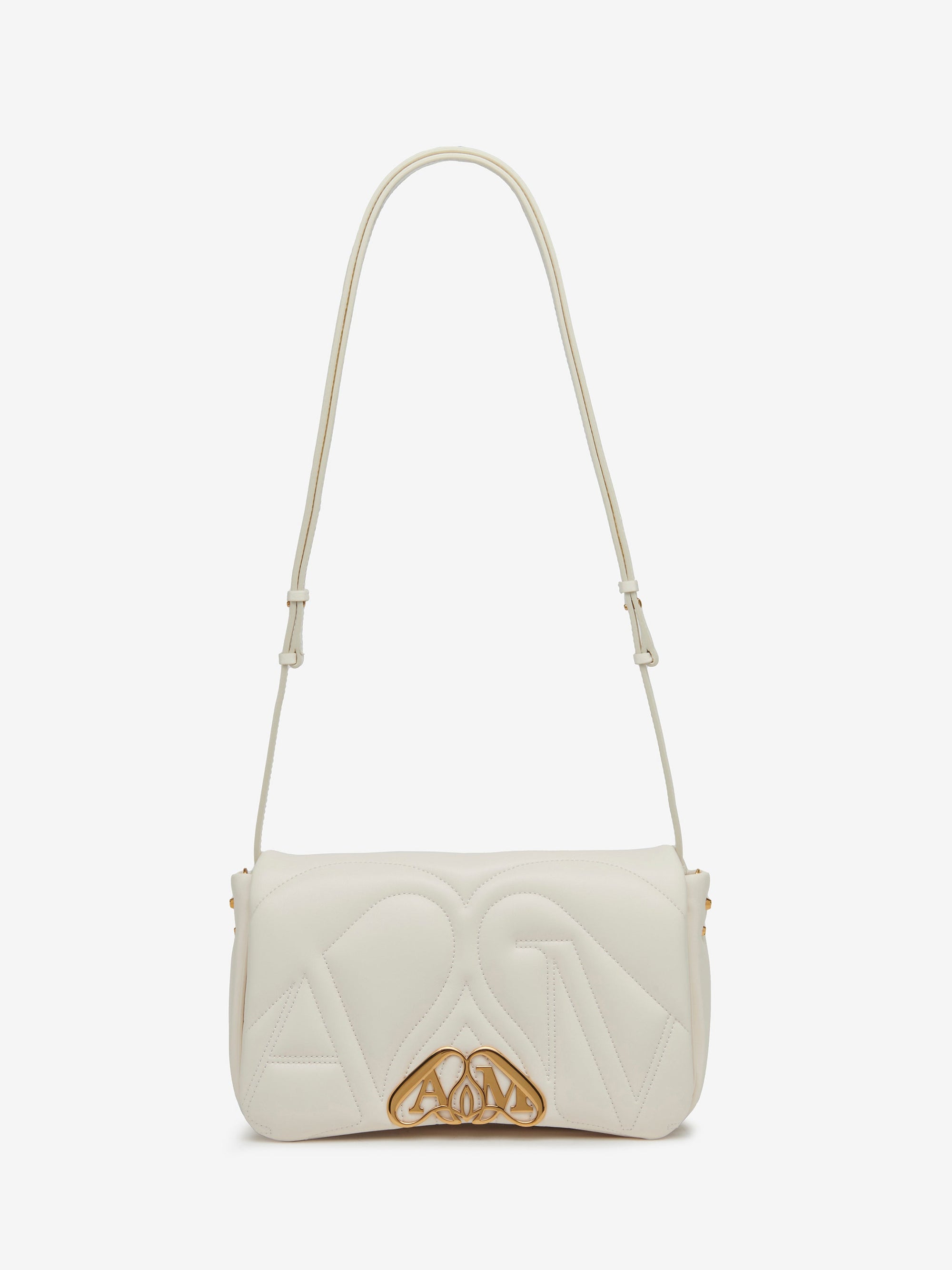Small 'The Seal' bag with leather logo - Soft Ivory