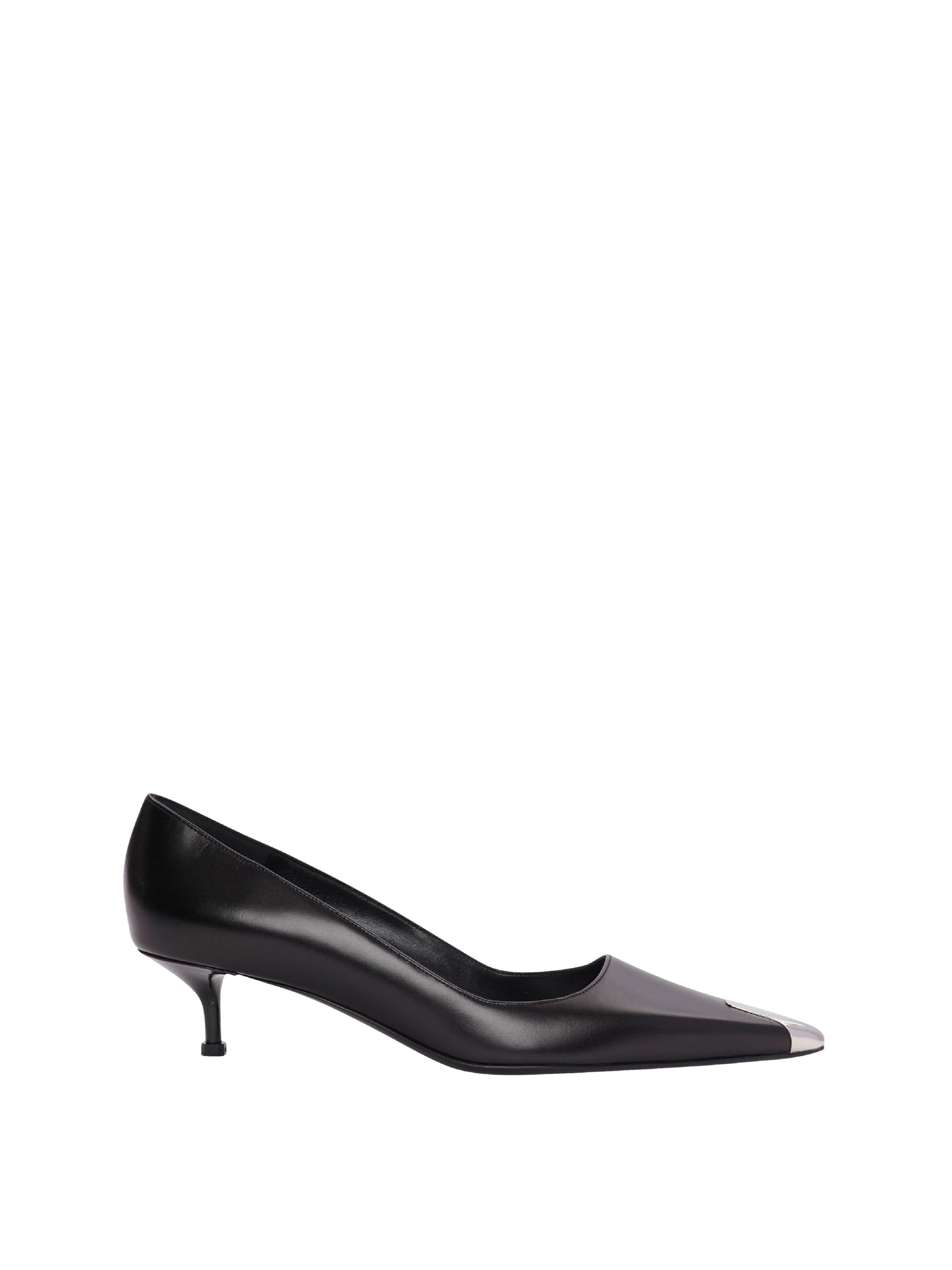 Escarpins Punk en cuir - Black Silver