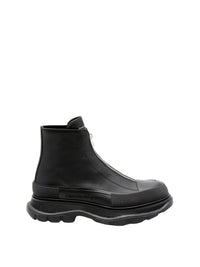 Bottines à fermeture zippée en cuir - Black