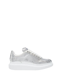 Sneakers à semelle épaisse en cuir - Silver
