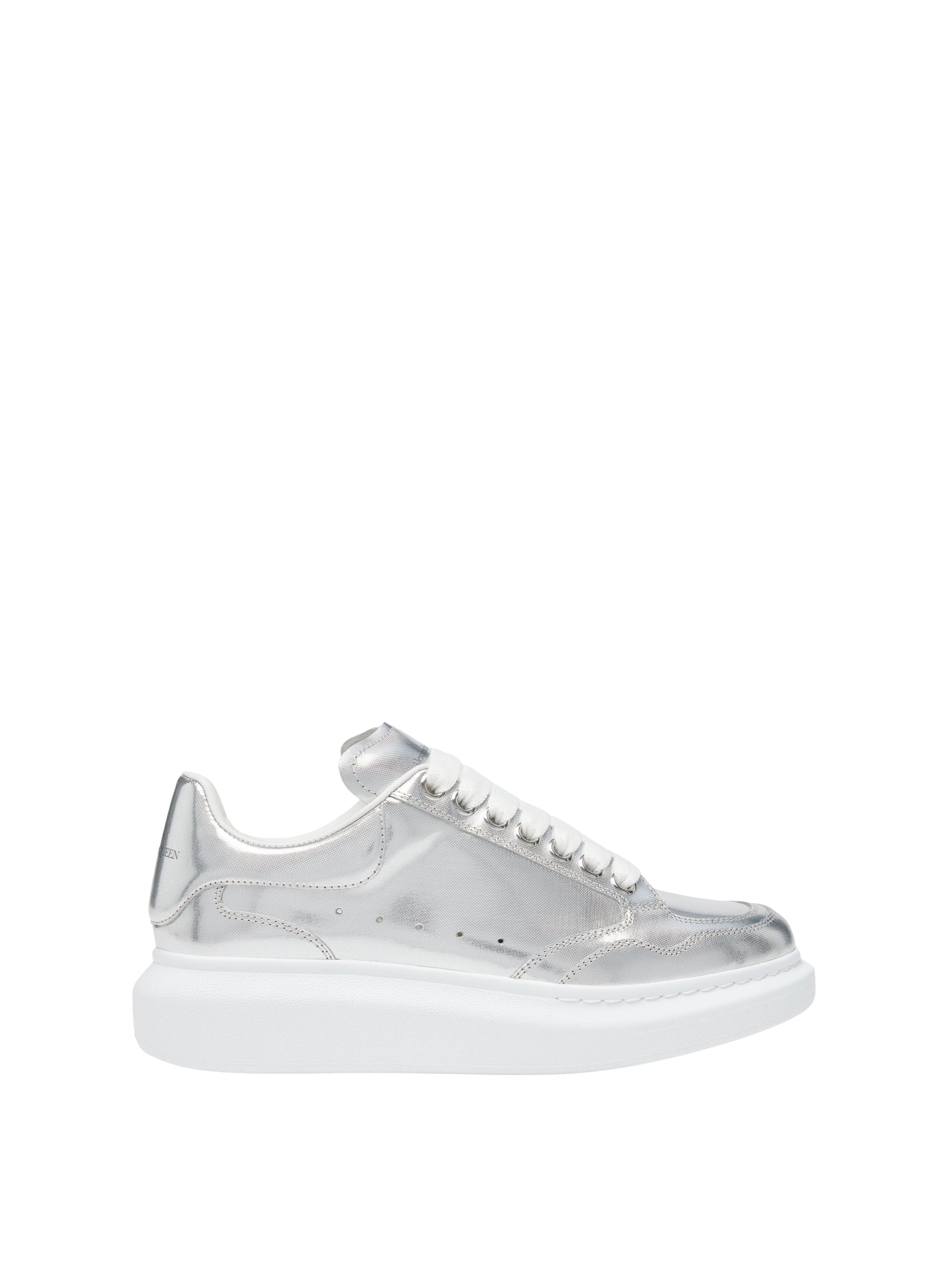 Sneakers à semelle épaisse en cuir - Silver