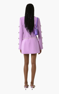 Wool Bow blazer dress - Lavender