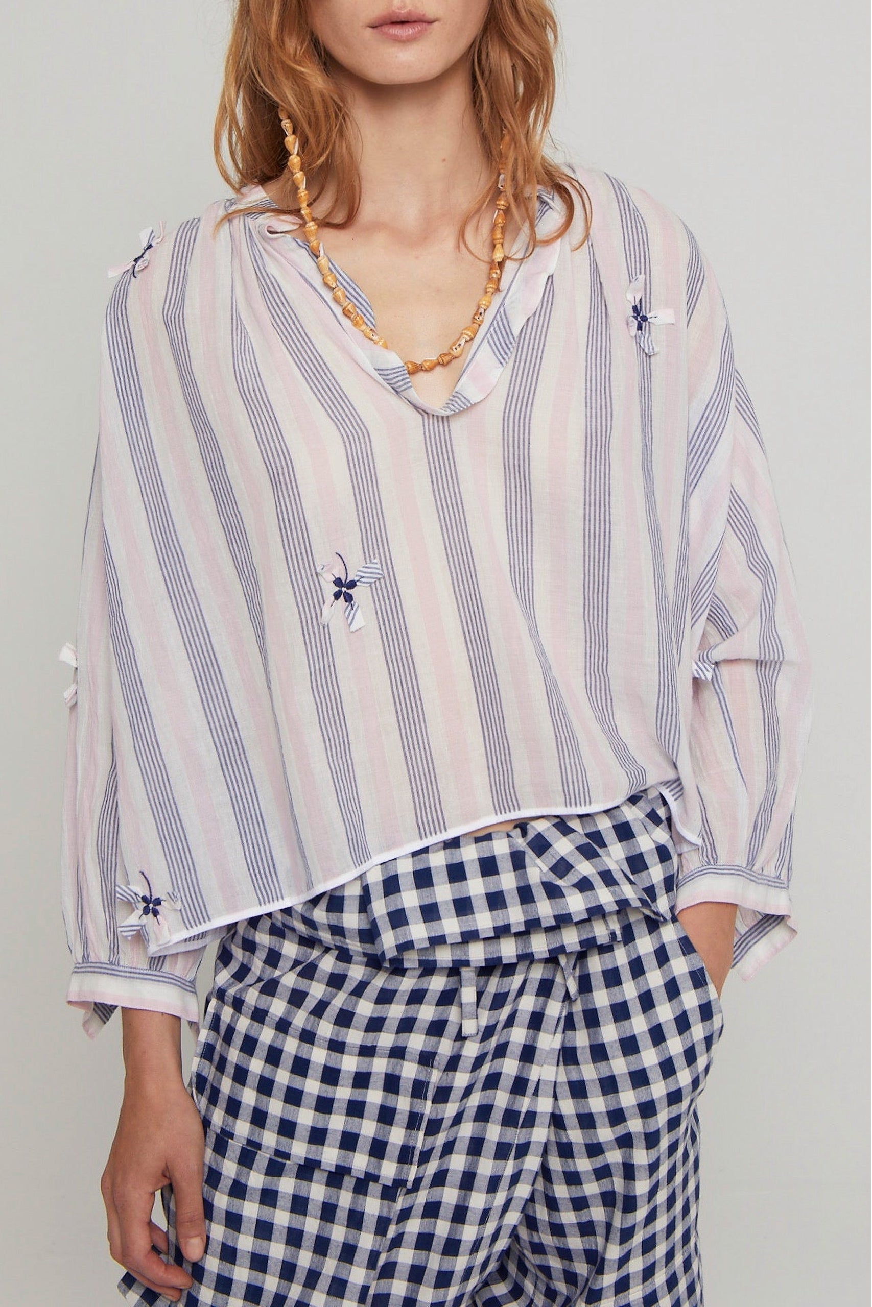 Blouse Julette coupe courte et ample - Pink