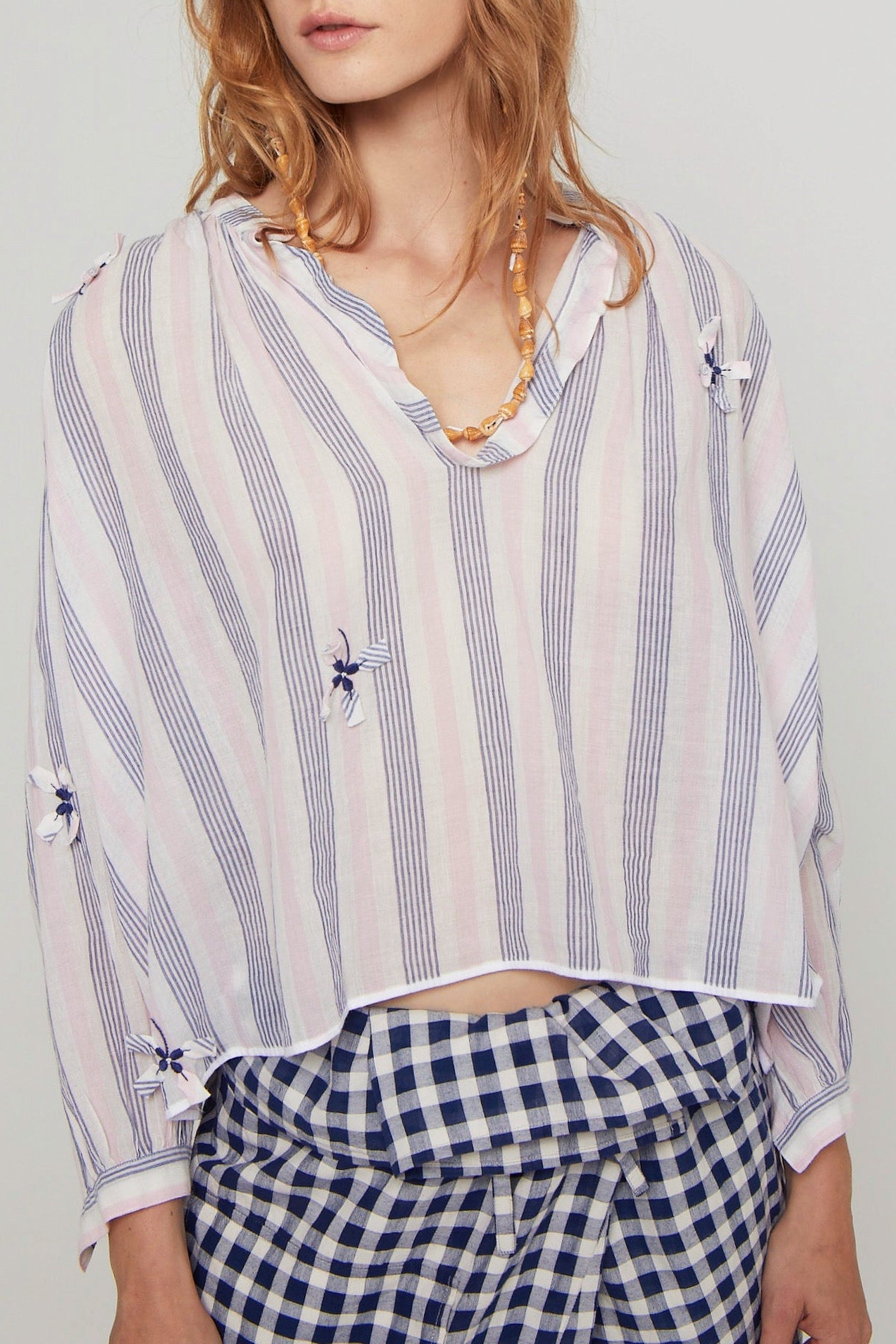 Blouse Julette coupe courte et ample - Pink