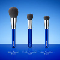 Pinceau pour poudre libre - Bleu & Argent