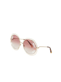 BASEPLUS_Gold & Burgundy SUNGLASSES - Gold & Burgundy