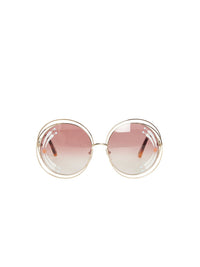 BASEPLUS_Gold & Burgundy SUNGLASSES - Gold & Burgundy