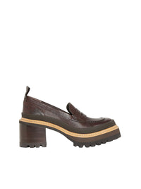 Mocassins à talons Mahalia en cuir - Koc testa di moro