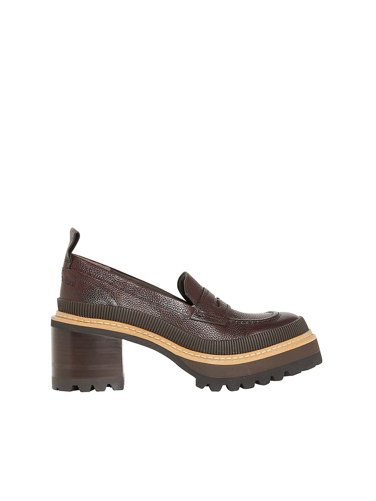 Mocassins à talons Mahalia en cuir - Koc testa di moro