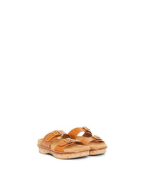 BASEPLUS_Tan FLAT SANDALS - Tan