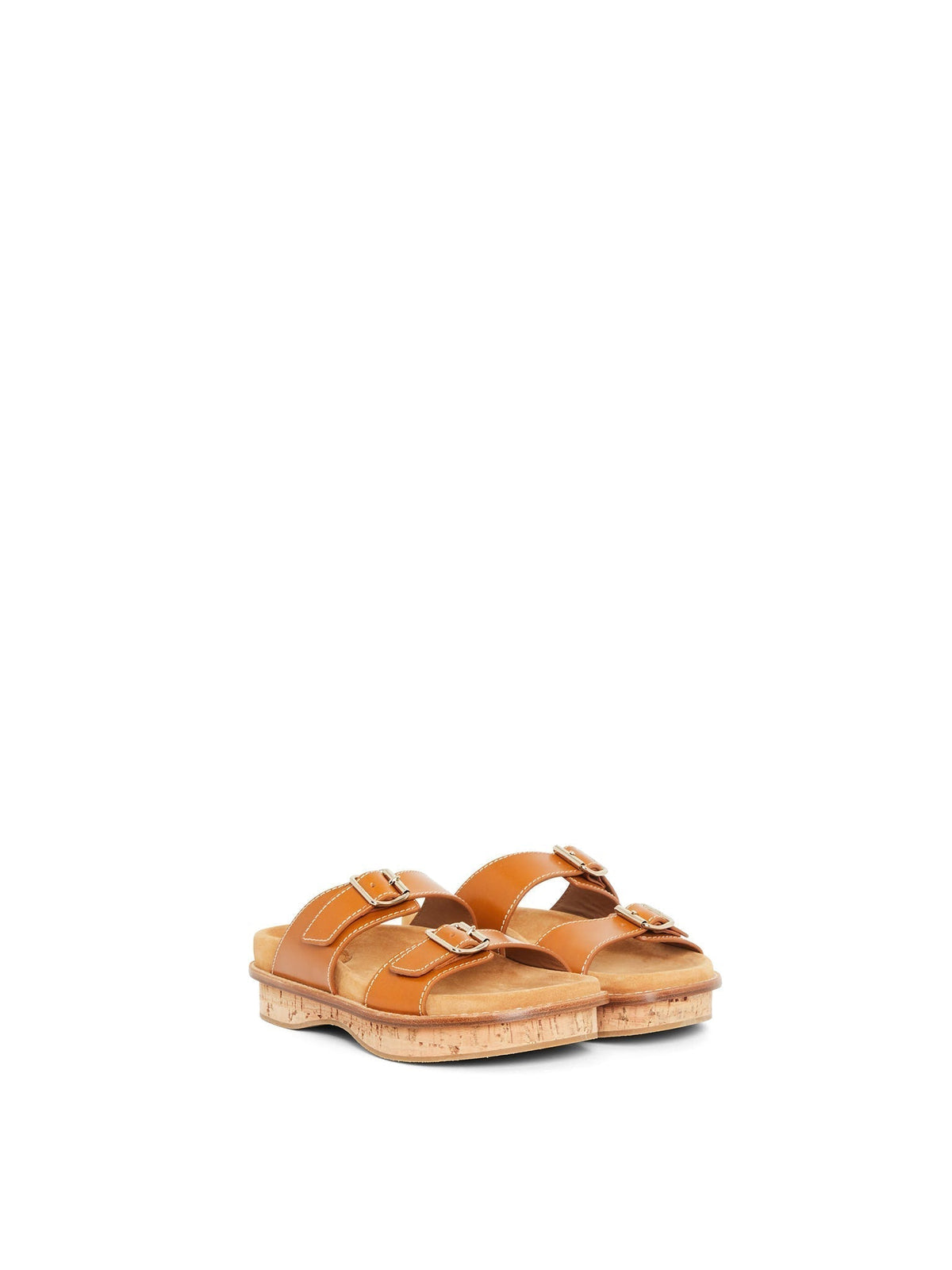 BASEPLUS_Tan FLAT SANDALS - Tan