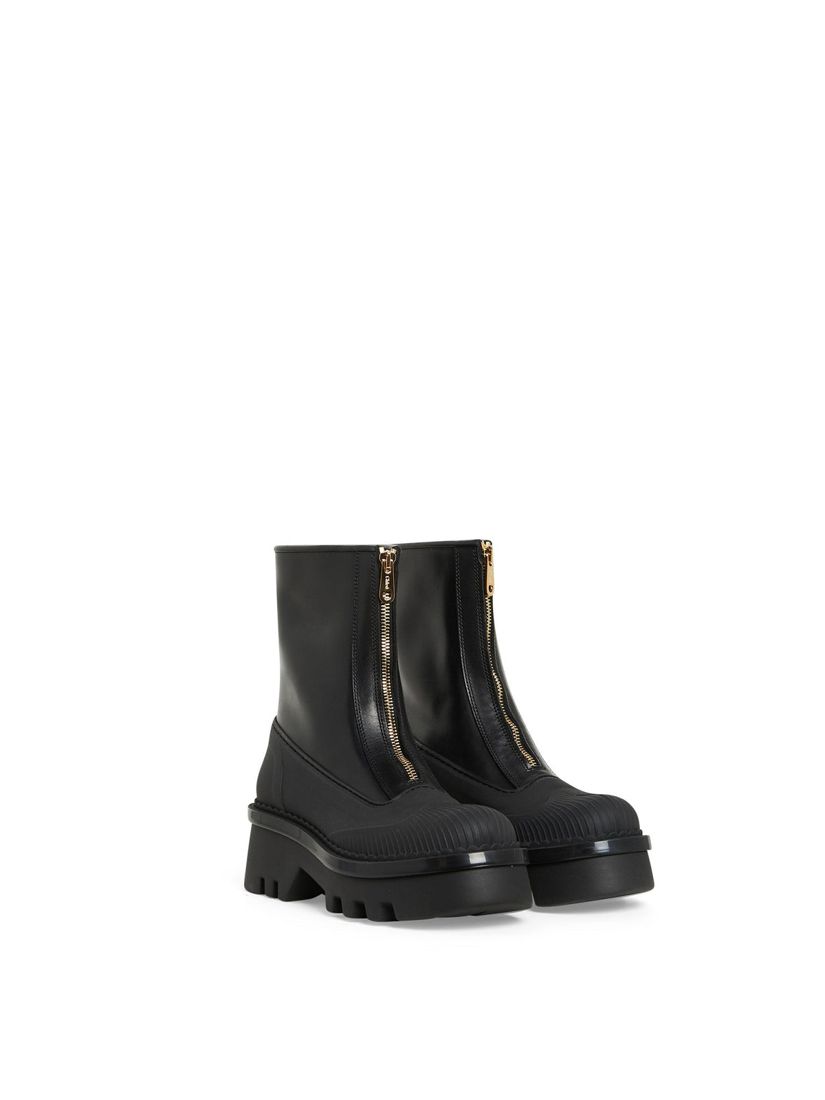 BASEPLUS_Black ANKLE BOOTS - Black