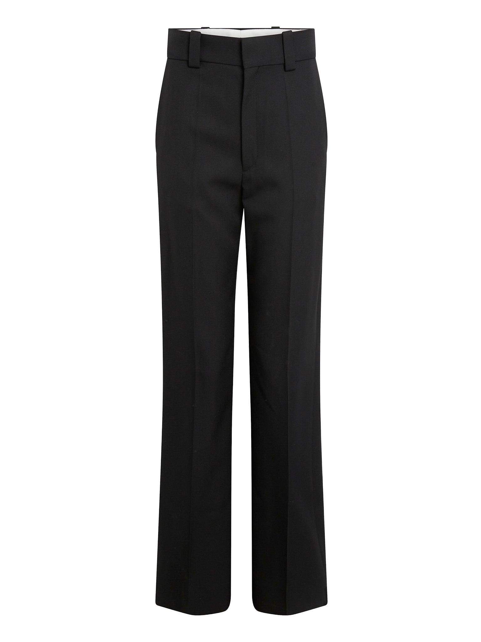 Straight-leg wool trousers - Black