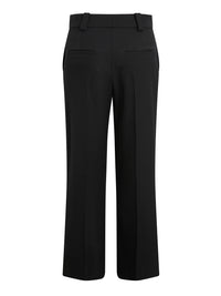 Straight-leg wool trousers - Black