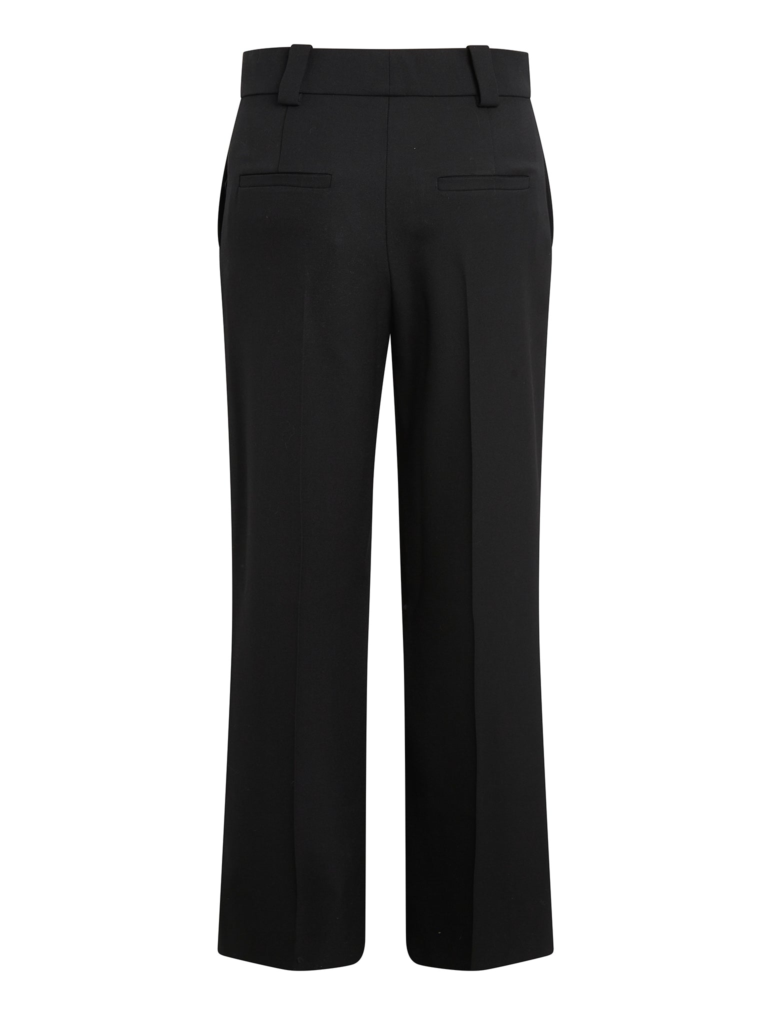 Straight-leg wool trousers - Black