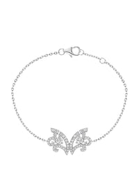 1qty DJV / QTY DISPO : 1-QTY VENDUES : 1-ST : 100% PRIX DJV : 150€ // Argent Rhodié Bracelet Mini 90 en argent rhodié sur chaîne /// RECO : 124€