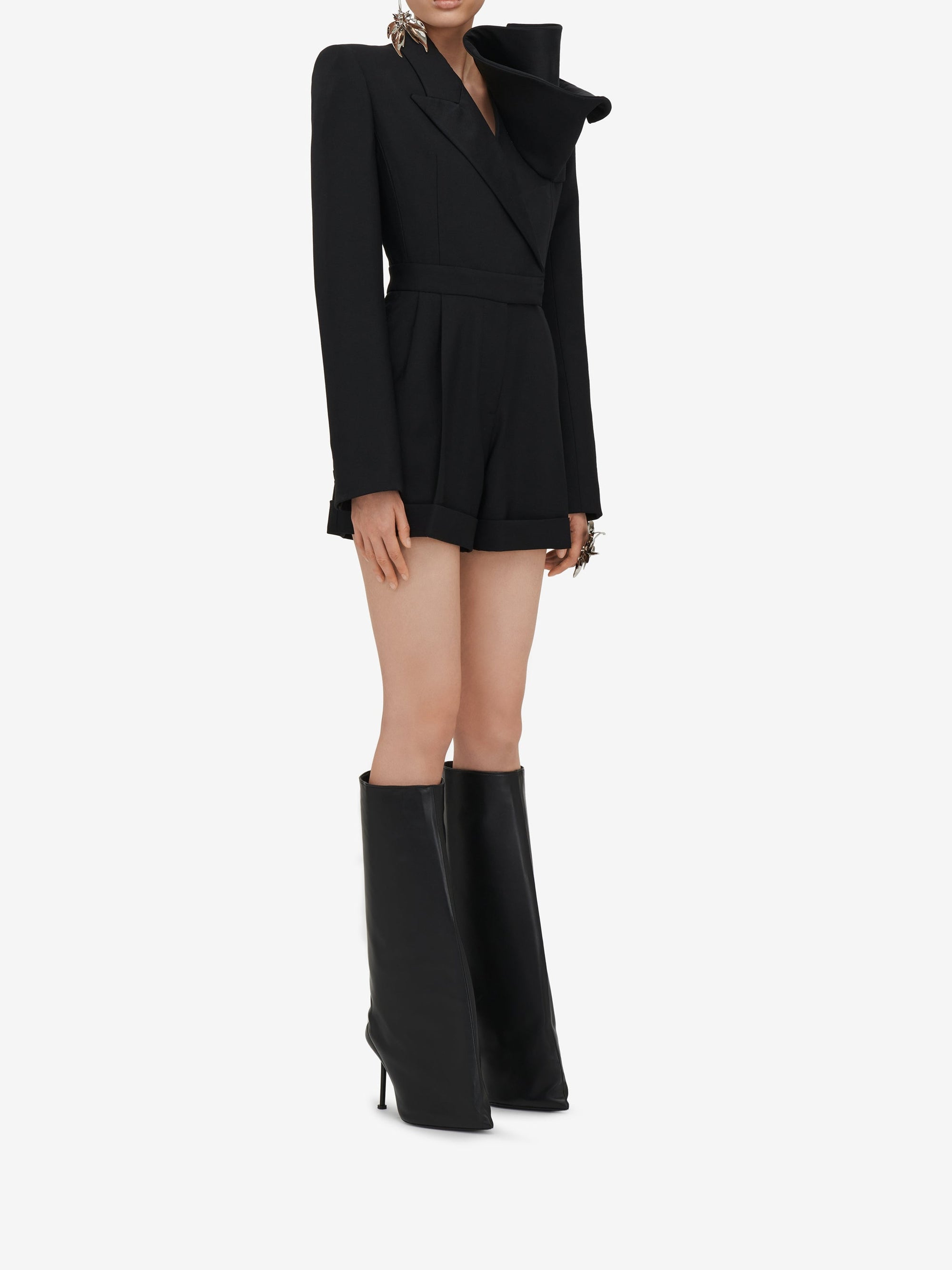 Bottes à talons en cuir - Black
