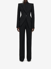 Pantalon avec poches en laine - Black