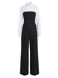 Combinaison avec poches en laine - Black