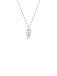 3qty NEW / Or blanc 18 ct Pendentif Comme une Plume en or blanc 18 carats // RECO : 495€