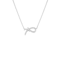 2qty NEW / Or blanc 18 ct Pendentif Enlacé en or blanc 18 carats // RECO : 495€