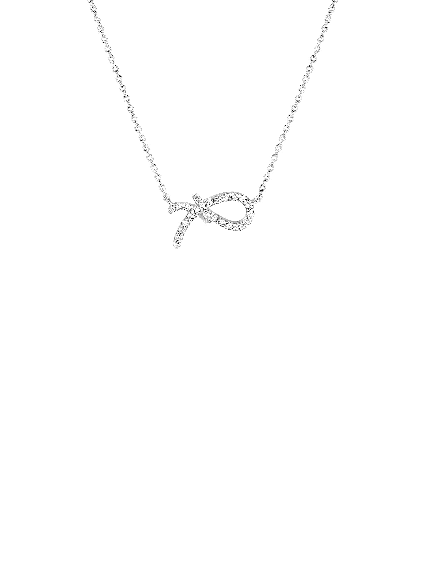 2qty NEW / Or blanc 18 ct Pendentif Enlacé en or blanc 18 carats // RECO : 495€