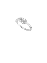 2qty NEW / Or blanc 18 ct Bague Comme une Plume en or blanc 18 carats // RECO : 495€