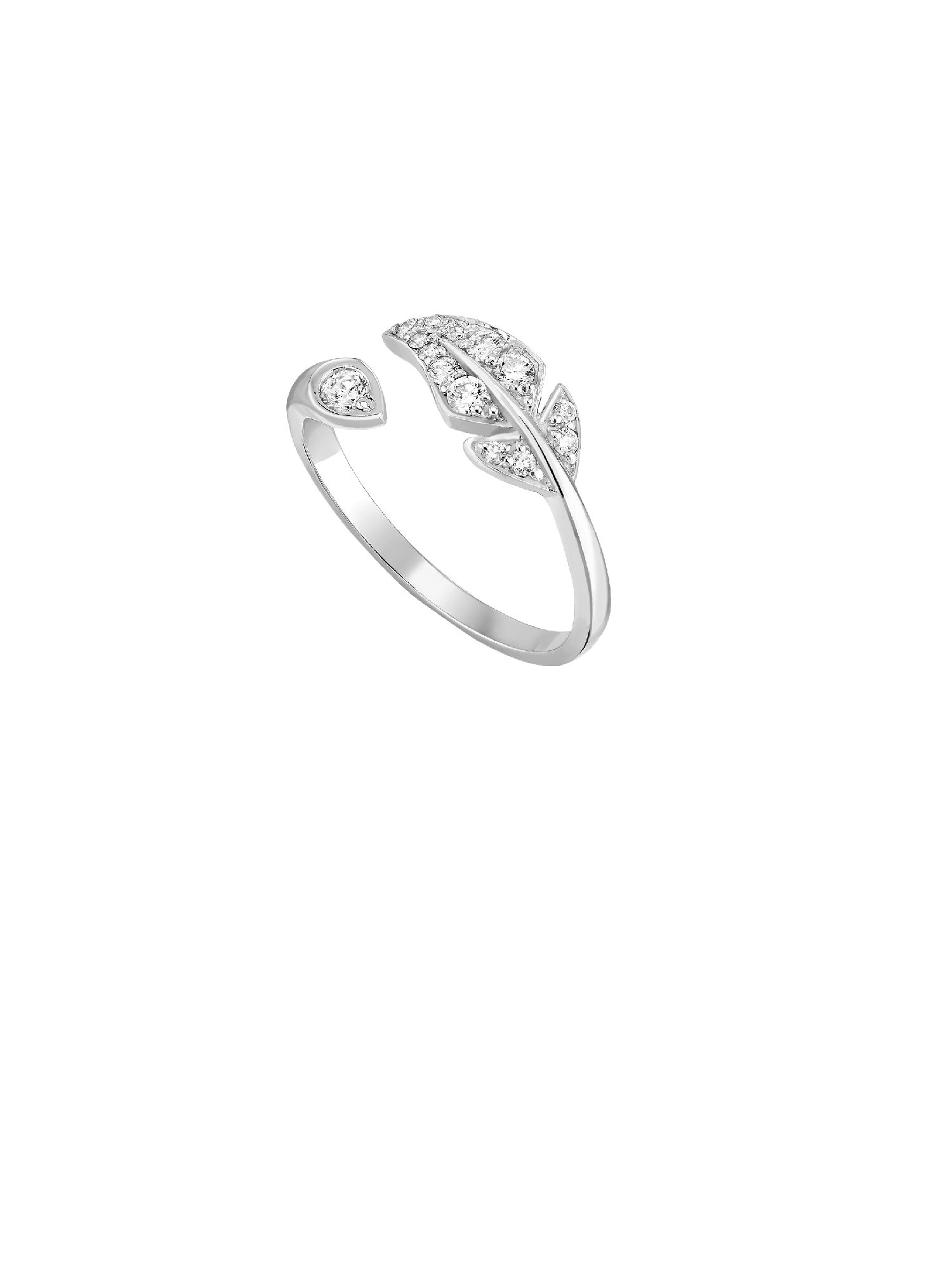 1qty NEW / Or blanc 18 ct Bague Comme une Plume en or blanc 18 carats // RECO : 495€