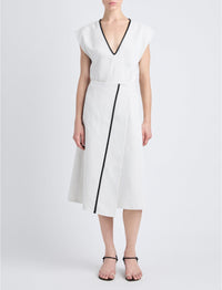 Robe Monir en coton de lin - Ecru
