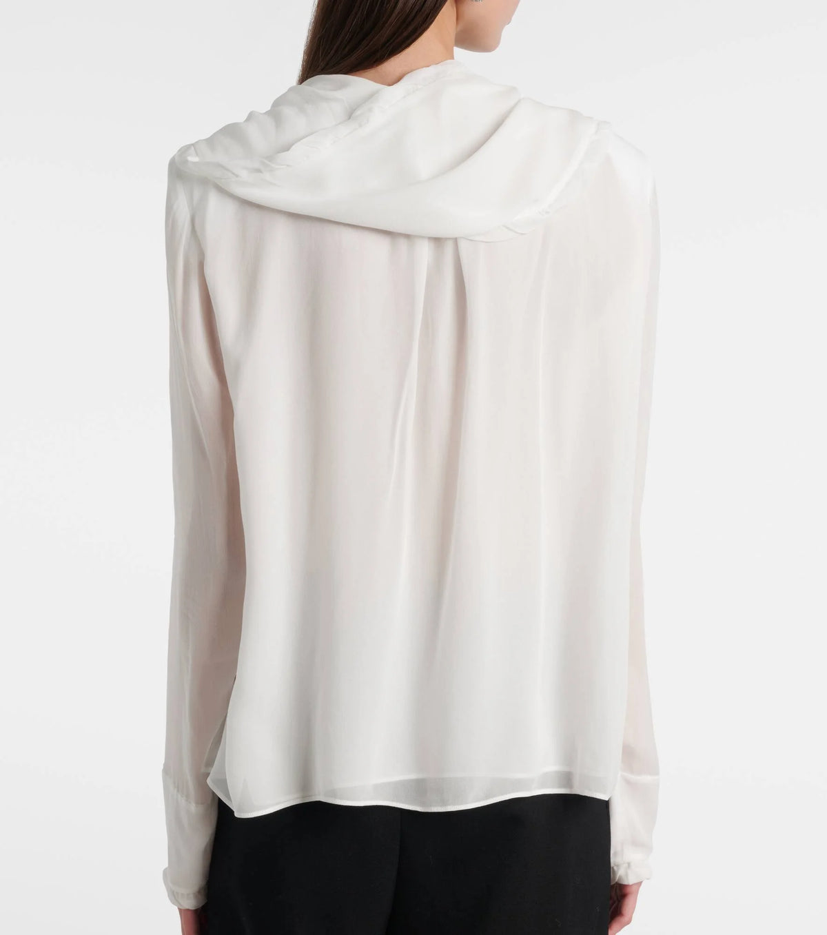 Chemisier Sheer Twist - Camellia & White