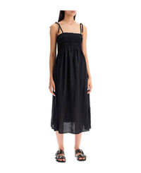 Robe midi à bretelles nouées - Black